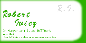 robert ivicz business card